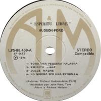 Hudson-Ford: Free Spirit Venezuela vinyl album