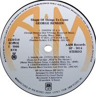 George Benson: Shape Of Things to Come Yugoslavia vinyl album