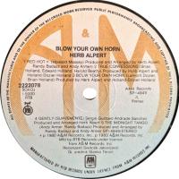 Herb Alpert: Blow Your Own Horn Yugoslavia vinyl album