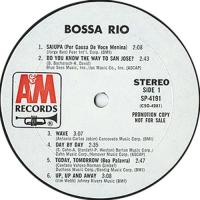 Bossa Rio self-titled US promo album label