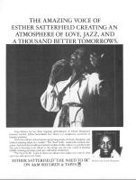 Esther Satterfield: The Need to Be US album ad