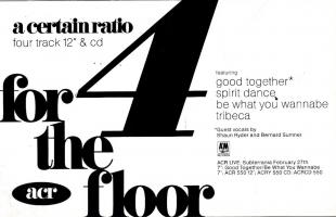 A Certain Ratio: Four For the Floor Britain ad