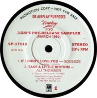 A&M Records Promo, Label, 7-inch