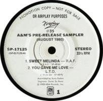 A&M Records Promo, Label
