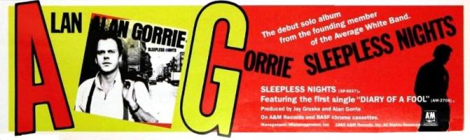 Alan Gorrie: Sleepless Nights US ad