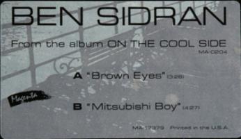 Ben Sidran: Brown Eyes/Mitsubishi Boy US 12-inch sticker