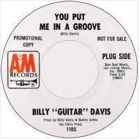 Billy "Guitar" Davis: You Put Me In a Groove US promo 7-inch