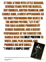 Billy Preston: I Wrote a Simple Song US ad