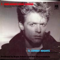 Bryan Adams: Lonely Nights US 7-inch sleeve