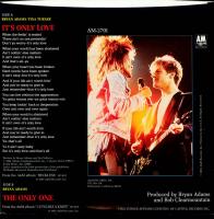 Bryan Adams: The Only One US 7-inch sleeve