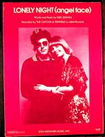 Captain & Tennille: Lonely Night (Angel Face) US Sheet Music