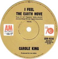 Carole King: It's Too Late/I Feel the Earth Move Australia 7-inch