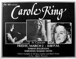 Carole King Handbill