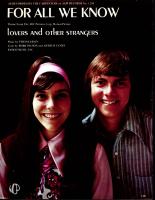Carpenters: For All We Know US sheet music