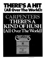 Carpenters: There’s a Kind Of Hush US ad