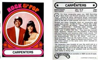 Carpenters Rock & Pop Card