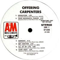 Carpenters Promo, Label