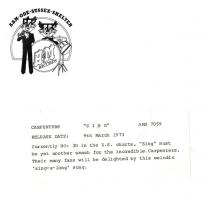 Carpenters: Sing Britain 7-inch