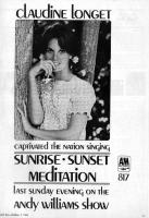 Claudine Longet: Meditation/Sunrise, Sunset US ad