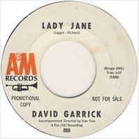 David Garrick: Lady Jane US Promo 7-inch