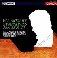 Emmanuel Krivine, the Philharmonia Orchestra: W.A. Mozart Symphonies Nos. 25 & 40 US CD album