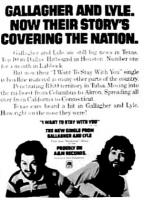 Gallagher & Lyle: I Want to Stay With You US ad