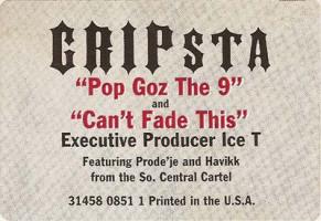 Gripsta: Pop Goz the 9 US sticker