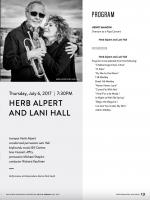 Herb Alpert & Lani Hall Program