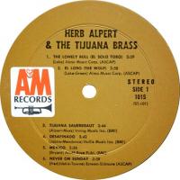 Herb Alpert & the Tijuana Brass: The Lonely Bull US stereo album