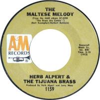 Herb Alpert & the Tijuana Brass: The Maltese Melody US 7-inch