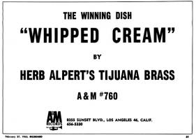 Herb Alpert & the Tijuana Brass Advert