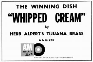Herb Alpert & the Tijuana Brasss: Whipped Cream US ad