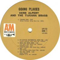 Herb Alpert & the Tijuana Brass: Going Places!! US monaural vinyl album