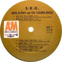 Herb Alpert & the Tijuana Brass Label, Monaurual