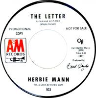 Herbie Mann: The Letter US promo 7-inch