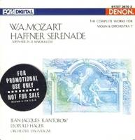 Kantorow, Hager, Orchestra d'Auvergne: W.A. Mozart Haffner Serenade US CD album