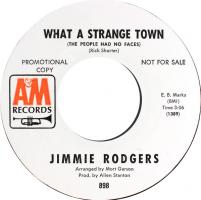 Jimmie Rodgers: What a Strange Town US promo 7-inch