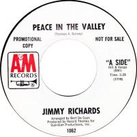 Jimmy Richards: Peace In the Valley US promo 7-inch