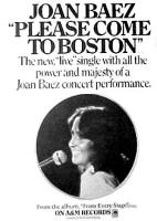 Joan Baez: Please Come to Boston US ad