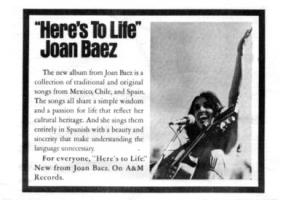 Joan Baez Advert