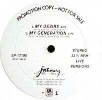 Johnny & the Distractions: My Desire US Promo 12-inch