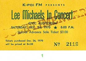 Lee Michaels Ticket, Memorabilia