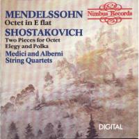 Medici & Alberni String Quartets: Mendelssohn Octet In E Flat, Shostakovich Two Pieces For Octet Elegy and Polka US CD album