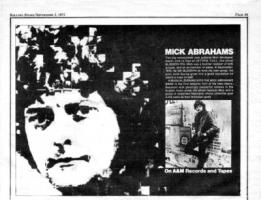 Mick Abrahams Advert