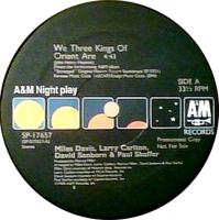 Miles Davis, Larry Carlton, David Sanborn & Paul Shaffer: We Three Kings Of Orient Are US promo 12-inch