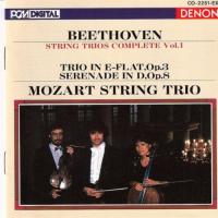 Mozart String Trio: Beethoven String Trios Complete Vol. 1 Trio In E-Flat, Op. 3, Serenade In D, Op. 8 US CD album