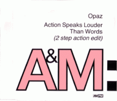 Opaz: Action Speaks Louder Than Words Britain CD single