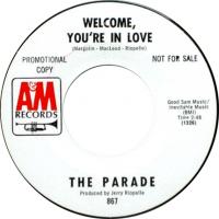 Parade: Welcome, You're In Love US Promo 7-inch