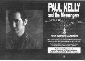 Paul Kelly and the Messengers Advert