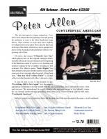 Peter Allen Sellsheet Music, Advert